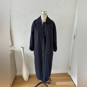 Navy Blue Cos Oversized Trench Coat Size 8